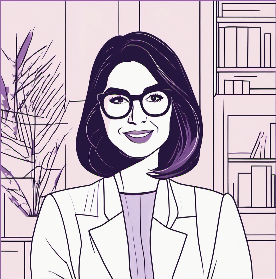 white woman with dark hair and a blazer
